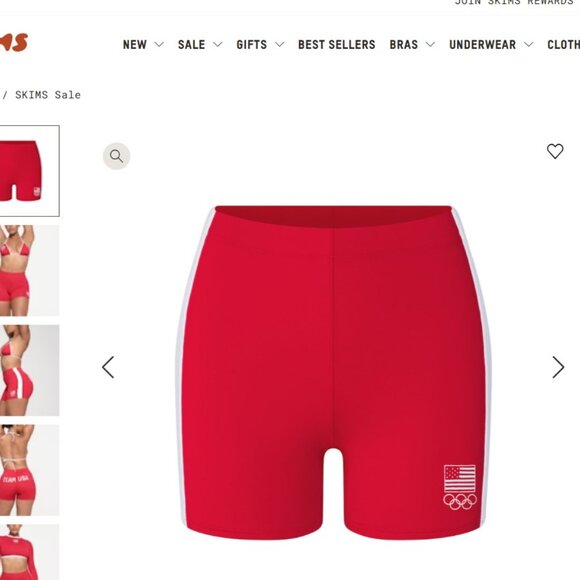 SKIMS FOR TEAM USA - SIGNATURE SWIM OLYMPIC MID WAIST SHORT - Picture 4 of 6